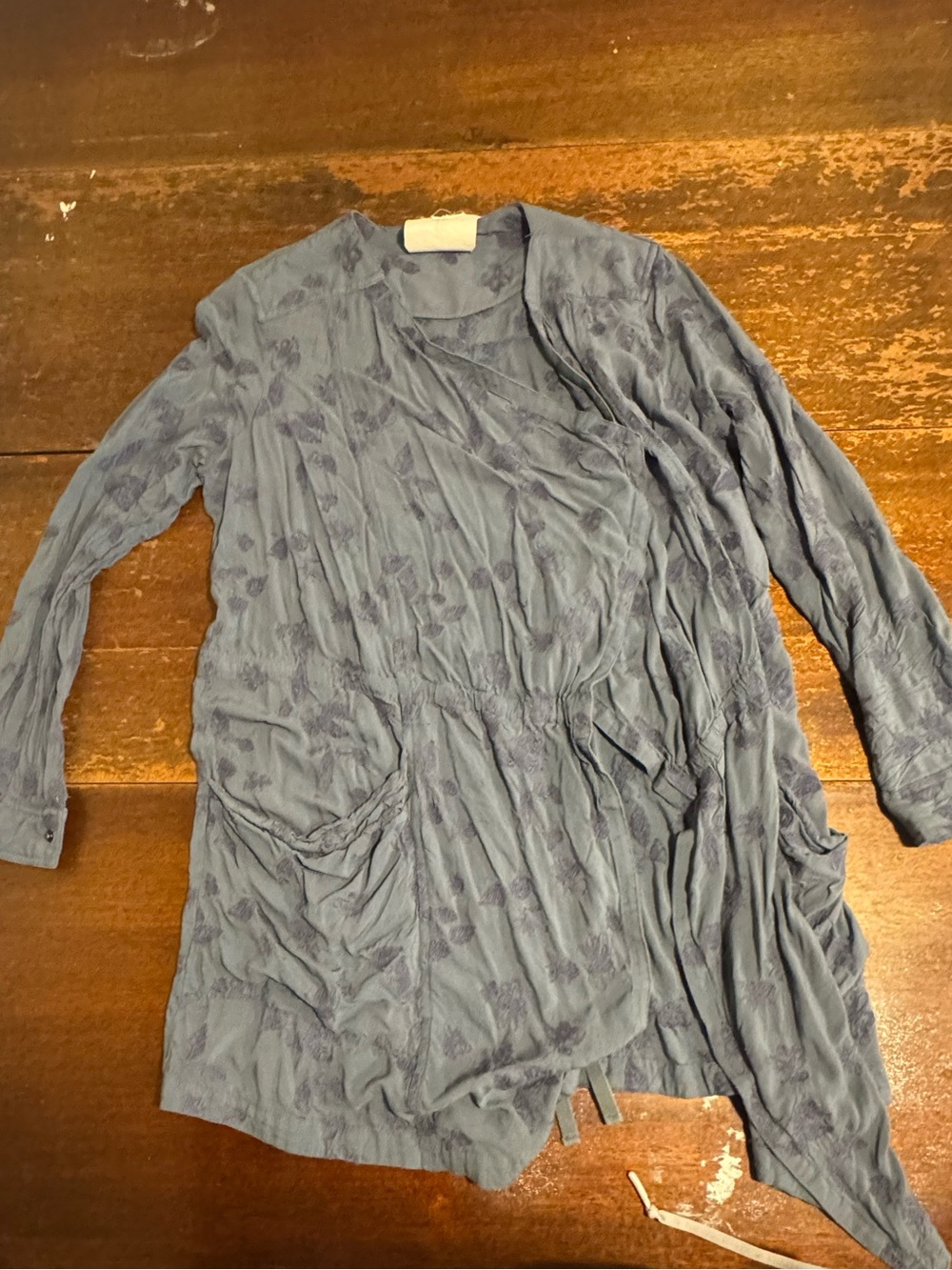 Women's Slate Blue Lightweight Textured Wrap